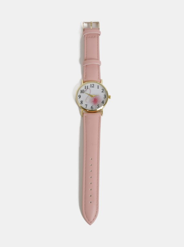 Dámske hodinky s rúžovým remienkom Haily´s Lilly