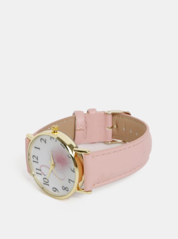 Dámske hodinky s rúžovým remienkom Haily´s Lilly