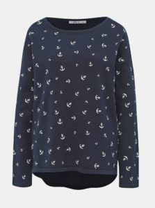 Tmavomodrý dámsky vzorovaný sveter Haily´s Nellie