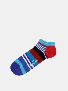 Modré pruhované ponožky Happy Socks