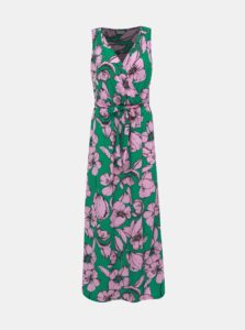 Rúžovo-zelené kvetované maxišaty Jacqueline de Yong Kamma