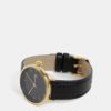 Dámske hodinky s čiernym remienkom z vegánskej kože CHPO Khorshid mini