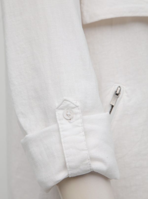 Biele dámske ľanové sako M&Co