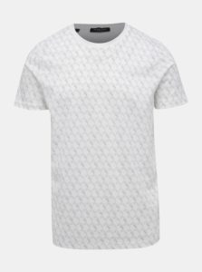 Biele vzorované tričko Selected Homme Aiden