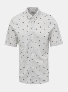 Biela vzorovaná slim fit košeľa ONLY & SONS Cuton
