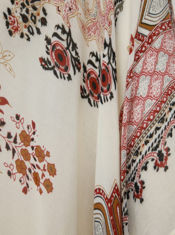 Krémové vzorované kimono Apricot