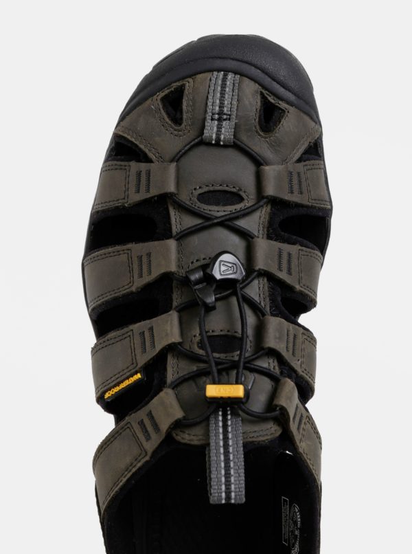 Kaki pánske kožené sandále Keen Clearwater CNX