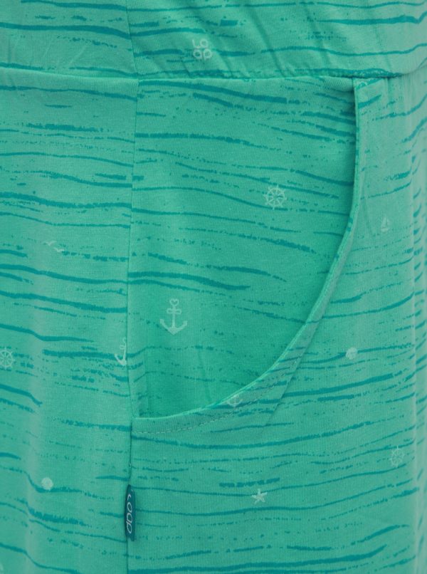 Zelené vzorované šaty na ramienka LOAP Bama