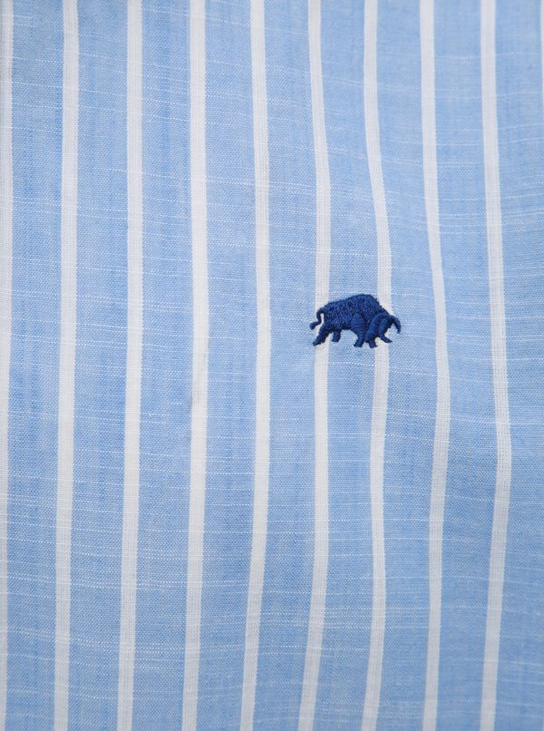 Modrá pruhovaná košeľa Raging Bull Bengal