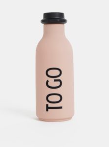 Starorúžová fľaška na nápoj Design Letters To Go 500 ml
