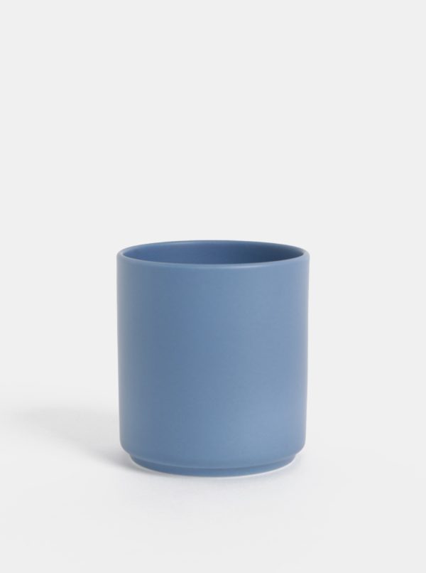 Modrá porcelánová dóza Design Letters Pause 300 ml