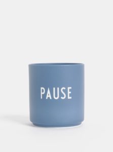 Modrá porcelánová dóza Design Letters Pause 300 ml