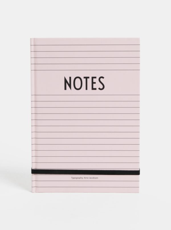 Rúžový zápisník Design Letters Notes A5