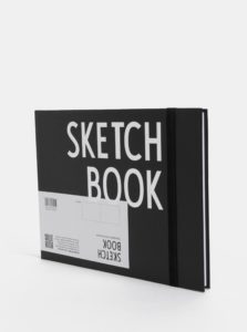Čierny zápisník Design Letters Sketch Book