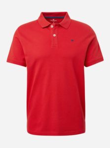Červené pánske basic polo tričko Tom Tailor