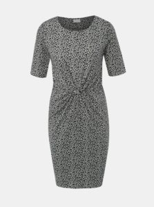 Šedé púzdrové šaty s leopardím vzorom VILA Flet