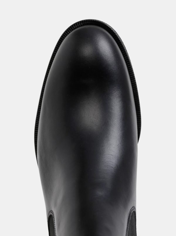 Čierne kožené chelsea boty Selected Homme Louis