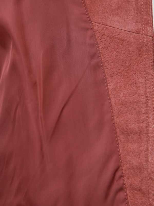Rúžová semišová bunda VERO MODA Royce