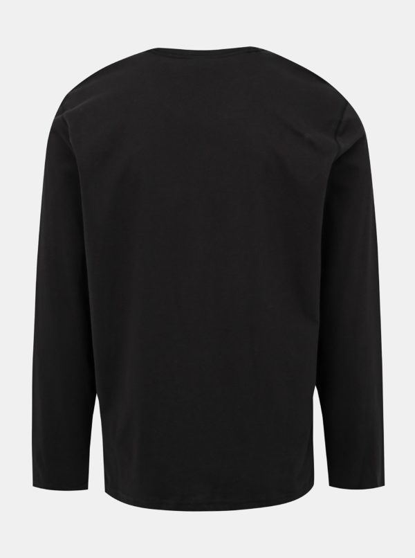 Čierne pánske tričko s dlhým rukávom Calvin Klein Underwear