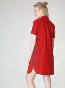 Červené košeľové šaty Yest