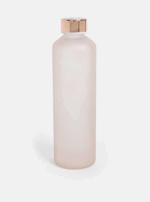 Sklenená fľaša v rúžovej farbe EQUA Bloom