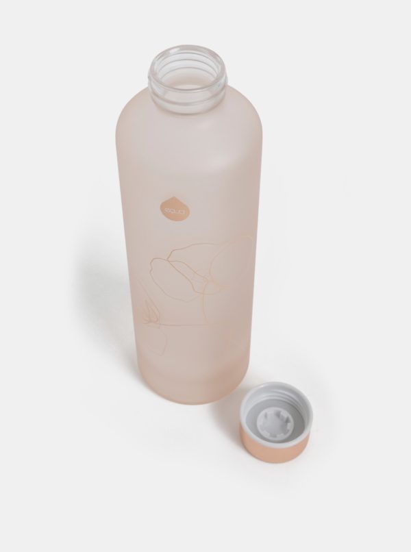 Sklenená fľaša v rúžovej farbe EQUA Bloom