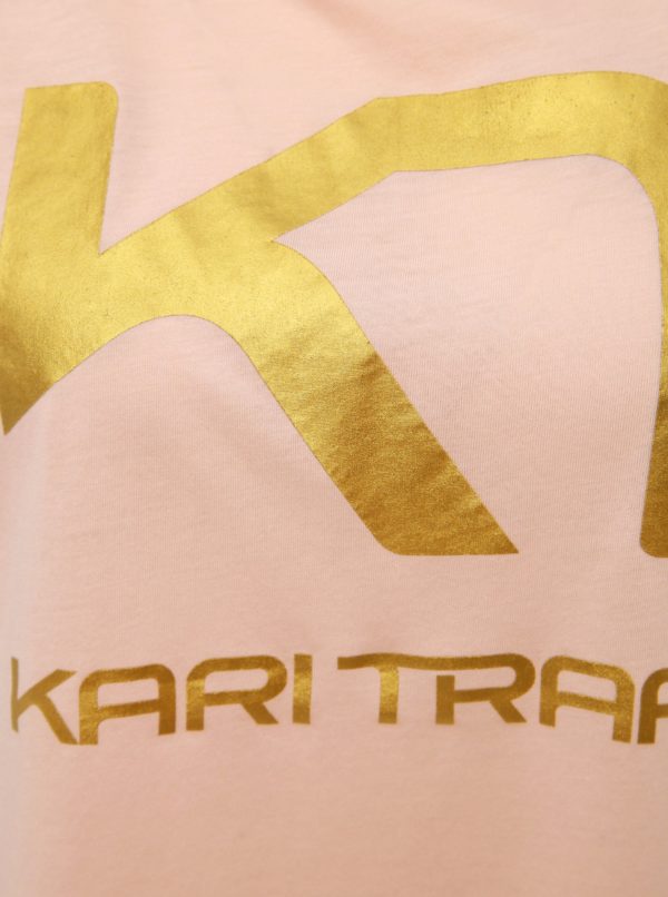 Rúžové tričko s potlačou Kari Traa Vilde