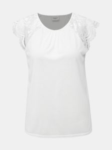 Biele tričko s krajkou Jacqueline de Yong Aluka