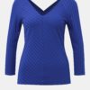 Modré rebrované tričko ONLY Gina