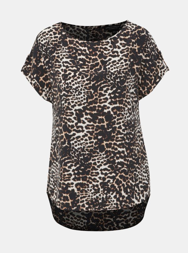 Krémovo-čierna blúzka s gepardím vzorom Dorothy Perkins