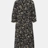 Čierne kvetované košeľové šaty Jacqueline de Yong Zoey
