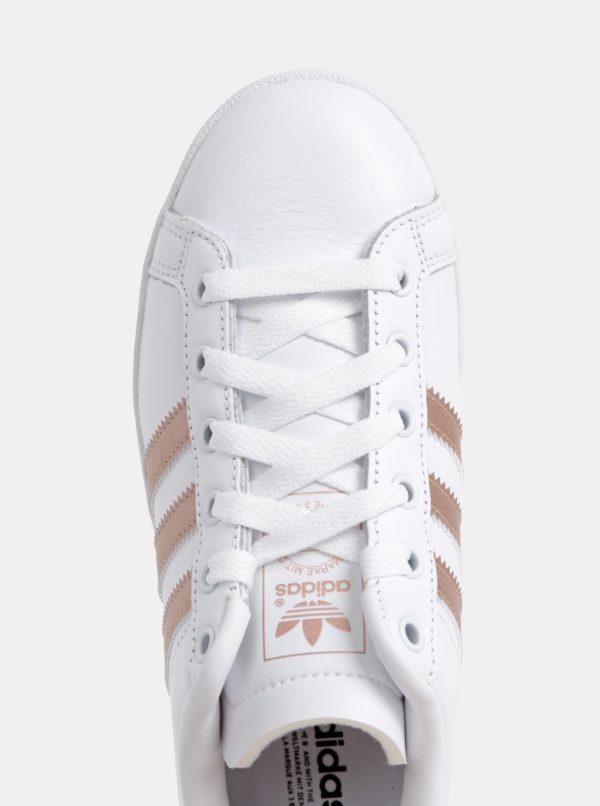 Biele kožené tenisky adidas Originals Coast Star