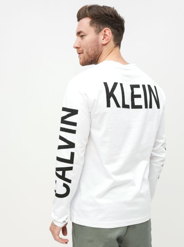 Biele pánske tričko s potlačou Calvin Klein Jeans
