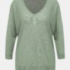 Zelený ľahký sveter s 3/4 rukávom M&Co