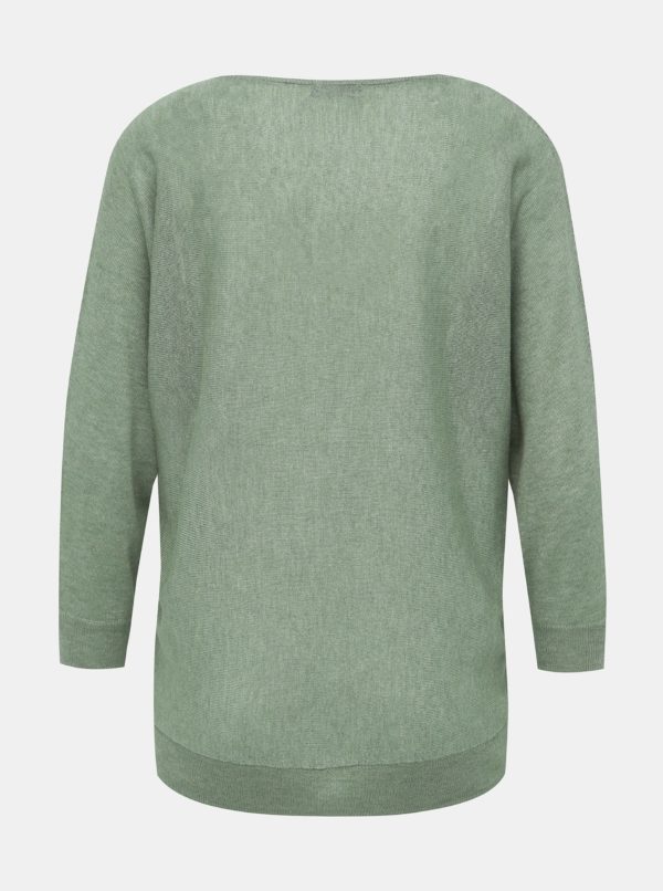 Zelený ľahký sveter s 3/4 rukávom M&Co