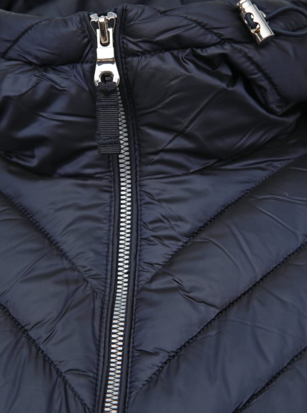 Tmavomodrý zimný kabát M&Co