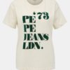 Krémové dámské tričko s potlačou Pepe Jeans Mia