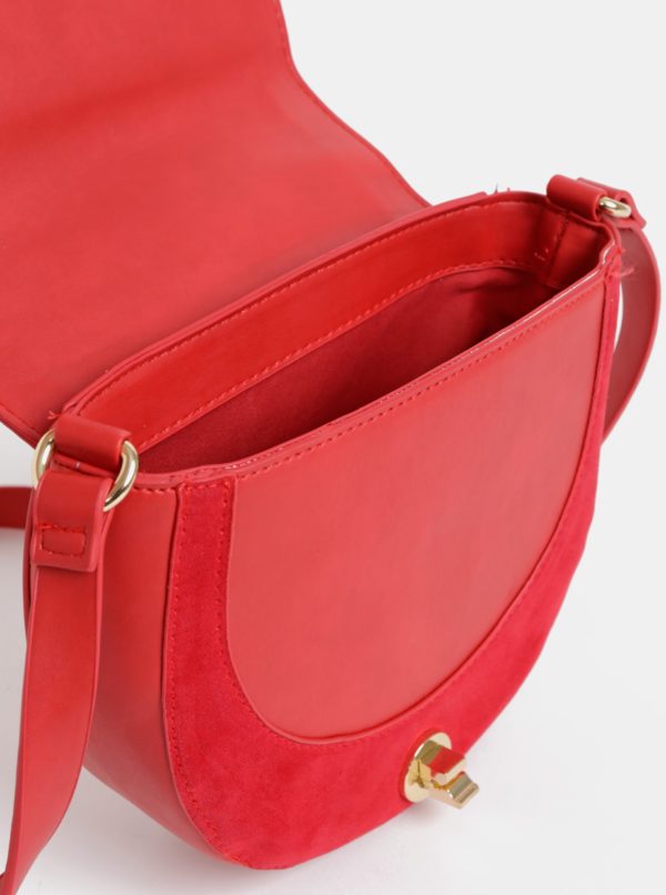 Červená crossbody kabelka v semišovej úprave Haily´s Ciara