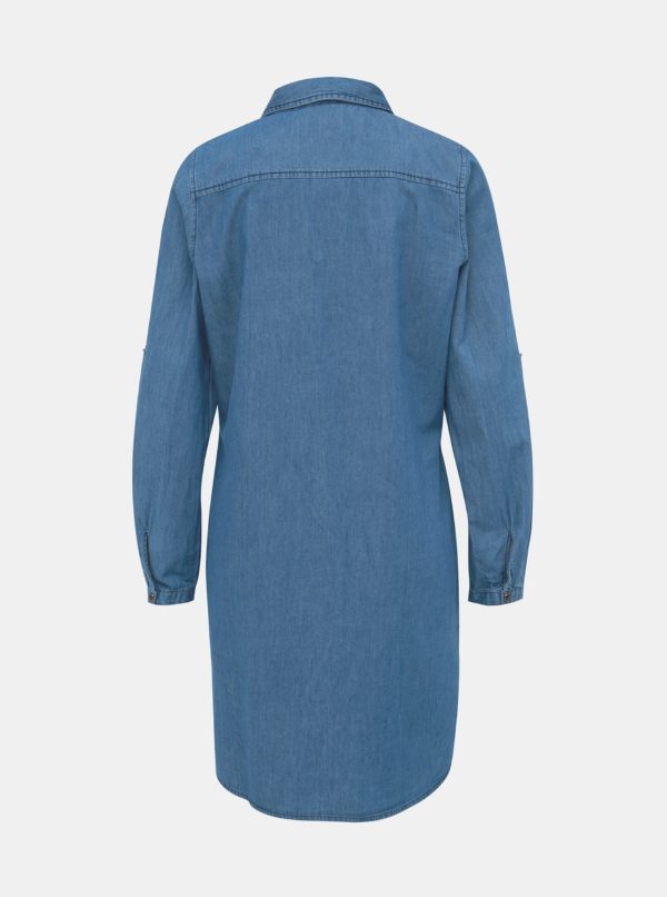 Modrá dámska dlhá rifľová košeľa Haily´s Paola
