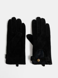 Čierne semišové rukavice ONLY Biker