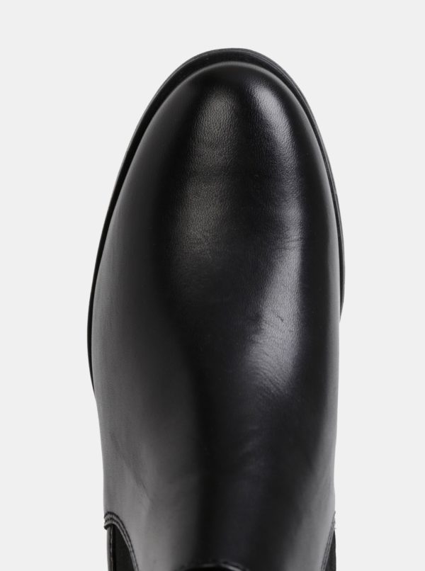 Čierne kožené chelsea topánky Tamaris