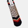 Čierno-béžové dámske ponožky s leopardím vzorom XPOOOS