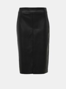 Čierna koženková sukňa Dorothy Perkins