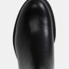 Čierne kožené zimné chelsea topánky Tamaris
