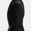Černé dámske kožené kotníkové topánky Geox Sheely