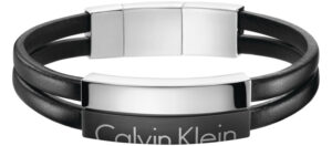  Pánske  Náramok Calvin Klein -  čierna strieborná 