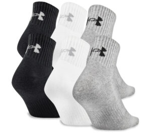 Pánske  Charged Cotton 2.0 Ponožky 6 párov Under Armour -  čierna biela šedá