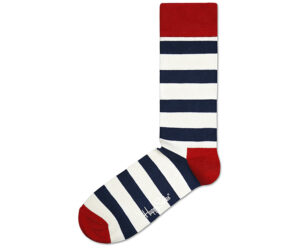 Dámske  Stripe Ponožky Happy Socks -  biela