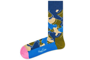 Pánske  Raw Ponožky Happy Socks -  modrá viacfarebná