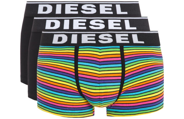  Pánske  Boxerky 3 ks Diesel -  čierna viacfarebná 